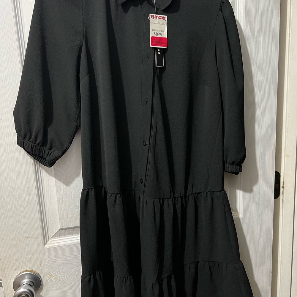 Black Button-Up Dress